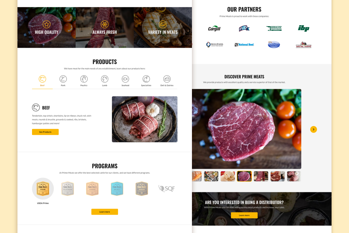 Alvizúl. Interactive design for Prime Meats